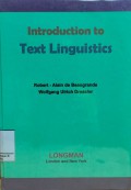 Introduction to Text Linguistics