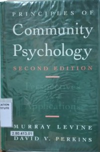 Principles Of Community Psychology. Second Edition