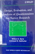 Design, Evaluation, and Analysis of Questionnaires for Survey Research